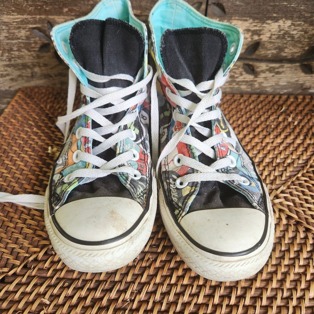 Converse All Stars Limited Ed. Badge, Turquoise interior, Graphic Novel Unisex